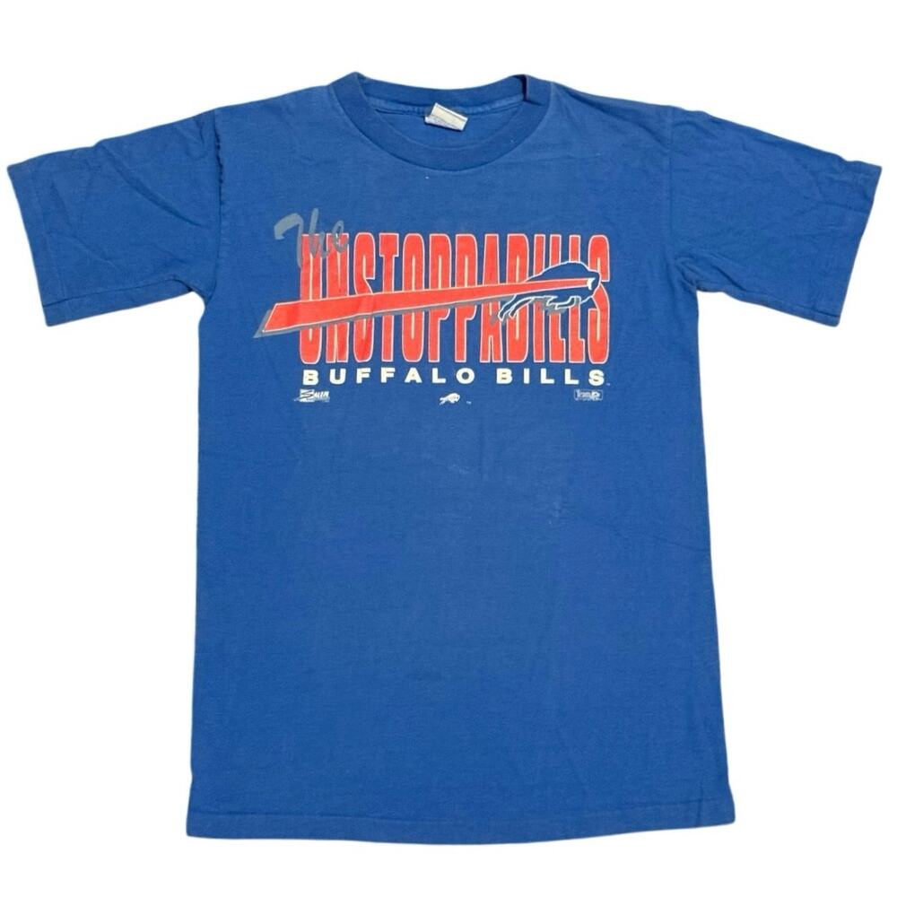 Vintage 90s Buffalo Bills Unstoppabills T Shirt Salem Sportswear Single Stitch S